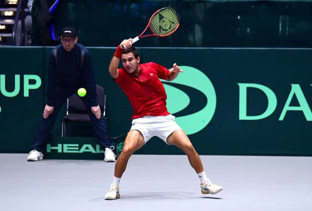 Tennis Davis Cup 2026: Deutschland - Peru am 06.02.2026 im Castello in Düsseldorf Gonzalo Bueno ( PER ) Nordrhein-Westfalen Deutschland