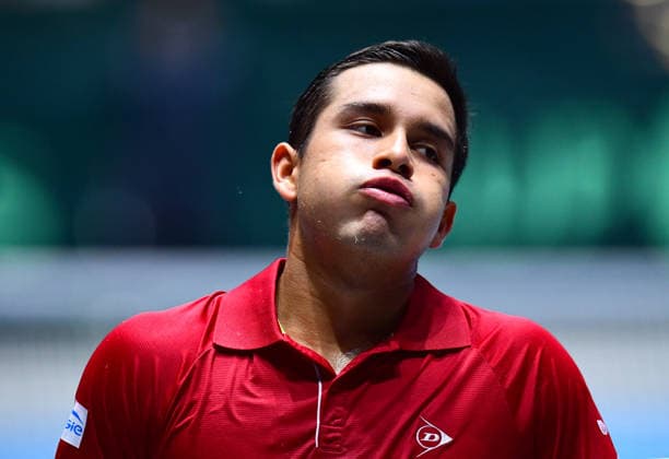 Tennis Davis Cup 2026: Deutschland - Peru am 06.02.2026 im Castello in Düsseldorf Gonzalo Bueno ( PER ) Nordrhein-Westfalen Deutschland