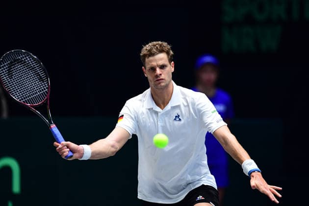 Tennis Davis Cup 2026: Deutschland - Peru am 06.02.2026 im Castello in Düsseldorf Yannick Hanfmann ( GER ) Nordrhein-Westfalen Deutschland