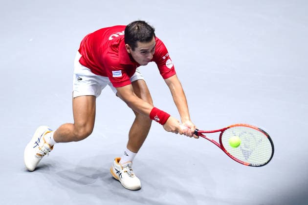 Tennis Davis Cup 2026: Deutschland - Peru am 06.02.2026 im Castello in Düsseldorf Gonzalo Bueno ( PER ) Nordrhein-Westfalen Deutschland