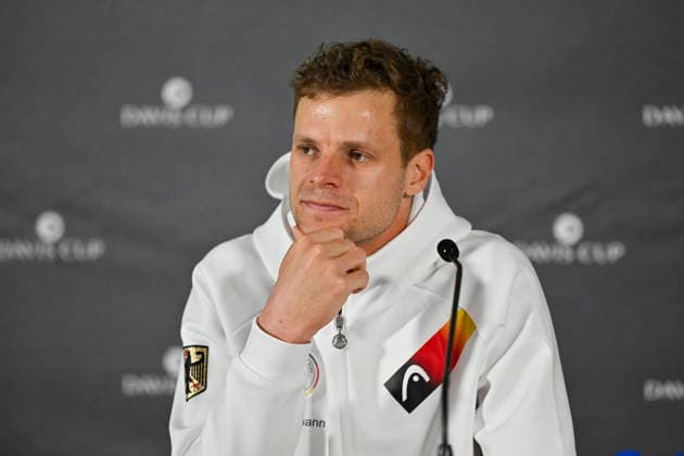 Yannick Hanfmann (GER) in der Pressekonferenz 06.02.2026 Tennis Davis Cup Qualifiers 2026 Deutschland vs Peru , Castello, Duesseldorf,