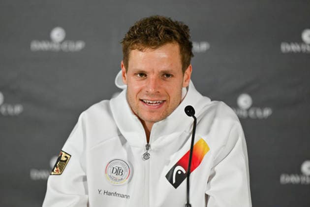 Yannick Hanfmann (GER) in der Pressekonferenz 06.02.2026 Tennis Davis Cup Qualifiers 2026 Deutschland vs Peru , Castello, Duesseldorf,