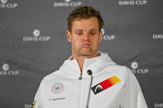 Yannick Hanfmann (GER) in der Pressekonferenz 06.02.2026 Tennis Davis Cup Qualifiers 2026 Deutschland vs Peru , Castello, Duesseldorf,