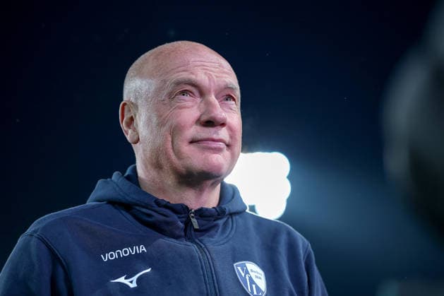 06.02.2025, Fußball, Preußen Münster - VfL Bochum, 2. Fußball Bundesliga, Preußenstadion, 21.Spieltag, Saison 2025 2026: Cheftrainer Uwe Rösler (VfL Bochum hc) DFB regulations prohibit any use of photographs as image sequences and or quasi-video. Nordrhein-Westfalen Deutschland