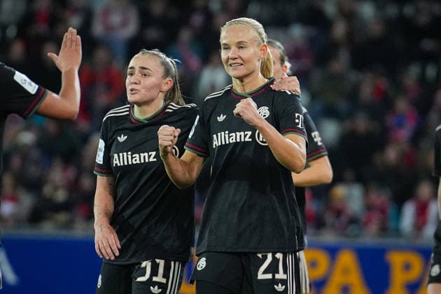 Fussball, Google Pixel Frauen-Bundesliga, 17 .Spieltag, 2025 2026, SC Freiburg vs. FC Bayern München, 06.02.2026, Dreisamstadion, Freiburg,:PERNILLE HARDER FC Bayern München, 21) Tor, Torjubel, Freiburg Dreisamstadion Baden-Württemberg Deutschland Copyright: xFINLEYxMÖRCHx