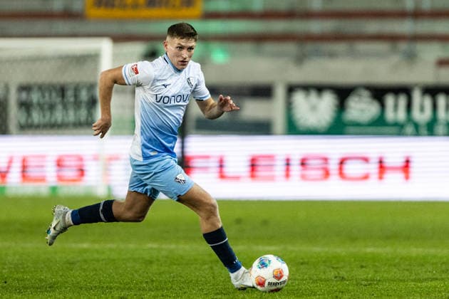 2.Fußball Bundesliga: Preußen Münster - VfL Bochum, 06.02.2026 Callum Marshall (VfL Bochum, 16) 2.Fußball Bundesliga: Preußen Münster - VfL Bochum, LVM-Preußenstadion, Münster; 06.02.2026 DFL regulations prohibit any use of photographs as image sequences and or quasi video.
