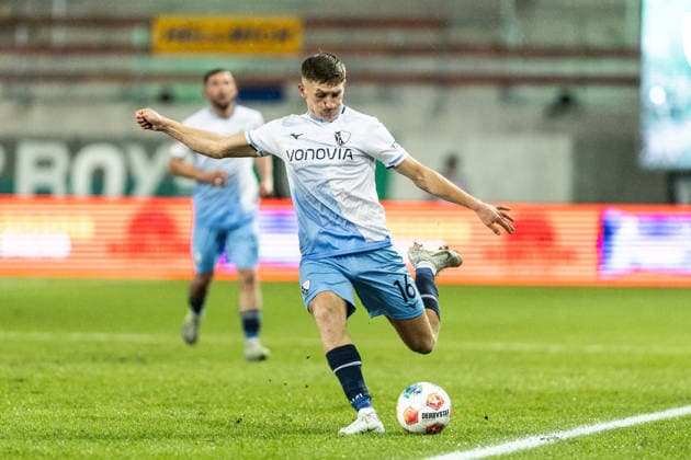 2.Fußball Bundesliga: Preußen Münster - VfL Bochum, 06.02.2026 Callum Marshall (VfL Bochum, 16) 2.Fußball Bundesliga: Preußen Münster - VfL Bochum, LVM-Preußenstadion, Münster; 06.02.2026 DFL regulations prohibit any use of photographs as image sequences and or quasi video.