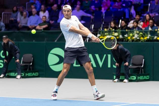 Davis Cup: Deutschland - Peru, 06.02.2026 Jan-Lennard Struff (GER) während des Davis Cup Davis Cup: Deutschland - Peru im CASTELLO am February 6, 2026 in Duesseldorf, Germany. Copyright: xBEAUTIFULxSPORTS KennyxBeelex