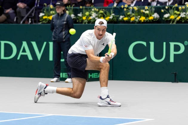 Davis Cup: Deutschland - Peru, 06.02.2026 Jan-Lennard Struff (GER) während des Davis Cup Davis Cup: Deutschland - Peru im CASTELLO am February 6, 2026 in Duesseldorf, Germany. Copyright: xBEAUTIFULxSPORTS KennyxBeelex