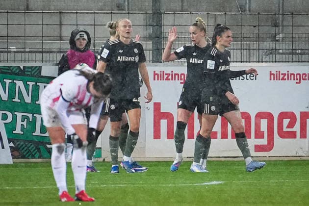 Fussball, Google Pixel Frauen-Bundesliga, 17 .Spieltag, 2025 2026, SC Freiburg vs. FC Bayern München, 06.02.2026, Dreisamstadion, Freiburg,: PERNILLE HARDER FC Bayern München, 21) Tor, Torjubel, Freiburg Dreisamstadion Baden-Württemberg Deutschland Copyright: xFINLEYxMÖRCHx