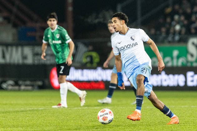 2.Fußball Bundesliga: Preußen Münster - VfL Bochum, 06.02.2026 Francis Onyeka (VfL Bochum, 21) 2.Fußball Bundesliga: Preußen Münster - VfL Bochum, LVM-Preußenstadion, Münster; 06.02.2026 DFL regulations prohibit any use of photographs as image sequences and or quasi video.