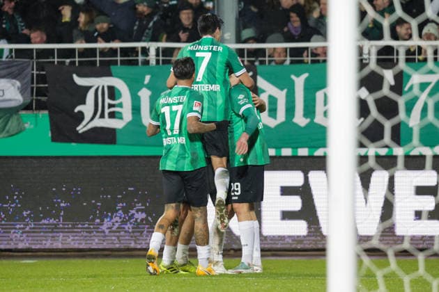 06.02.2026, xgrfx, Fussball 2.Bundesliga, Preußen Münster - VfL Bochum v.l. Tor, Imad Rondic (Preußen Münster) (DFL DFB REGULATIONS PROHIBIT ANY USE OF PHOTOGRAPHS as IMAGE SEQUENCES and or QUASI-VIDEO) Münster