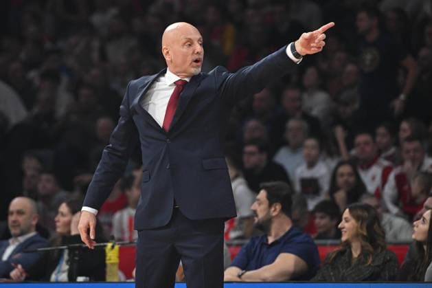 CRVENA ZVEZDA vs MACCABI SASA OBRADOVIC, basketball coach of Crvena Zvezda, during the Euroleague match against Maccabi, at Belgrade Arena. Belgrade, 06.02.2026. photo: MN PRESS BASKETBALL, EUROLEAGUE, CRVENA ZVEZDA, MACCABI Belgrade Belgrade Arena Serbia Copyright: xMarkoxMetlasx xMNxPressx
