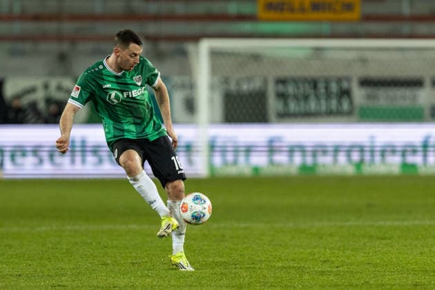 2.Fußball Bundesliga: Preußen Münster - VfL Bochum, 06.02.2026 Torge Paetow (Preußen Münster, 16) 2.Fußball Bundesliga: Preußen Münster - VfL Bochum, LVM-Preußenstadion, Münster; 06.02.2026 DFL regulations prohibit any use of photographs as image sequences and or quasi video.