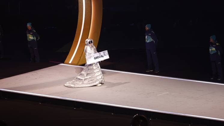 MILAN , 06-02-2026 , Milano San Siro Olympic Stadium , Olympic Winter games, Winterspiele,Spiele, Summer games 2026 Milano , Opening ceremony , Picture shows , team Grecia Olympic Winter Games 2026 - Opening ceremony  x201347330x Copyright: