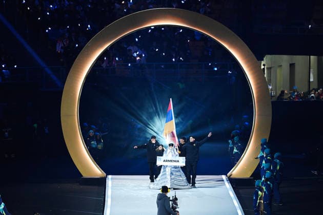 MILAN, ITALY 20260206 The Armenian team enters during the Olympic opening ceremony at the San Siro in Milan during the Milan Cortina Olympics. *** The image is included in the SPORTS PACKAGE. For others PAID IMAGE ** MILANO ITALY x10070x *** MILAN, ITALY 20260206 The Armenian team enters during the Olympic opening ceremony at the San Siro in Milan during the Milan Cortina Olympics The image is included in the SPORTS PACKAGE For others PAID IMAGE MILANO ITALY x10070x  Copyright: xJessicaxGow TTx OLYMPICS 2026 OPENING MILAN