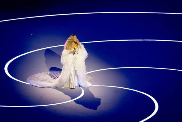 MILAN - Mariah Carey during the opening ceremony of the Winter Olympics at the San Siro Stadium. ROBIN VAN LONKHUIJSEN ANP xVIxANPxSportx xxANPxIVx 549841894 originalFilename: 549841894.jpg