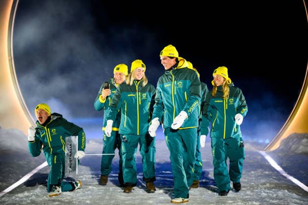 260206 Athletes of Australia during the Opening Ceremony of the 2026 Winter Olympics on February 6, 2026 in Predazzo. Photo: Maxim Thore BILDBYRAN kod MT MT0960 bbeng Olympic Games, Olympische Spiele, Olympia, OS olympics winter olympics os ol olympiska spel vinter-os olympiske leker milano cortina 2026 milan cortina 2026 milano cortina 2026 olympic games milano cortina 2026 winter olympic games milano cortina-os milano cortina-ol vinter-ol opening ceremony invigning invigningsceremoni *** 260206 Athletes of Australia during the Opening Ceremony of the 2026 Winter Olympics on February 6, 2026 in Predazzo Photo Maxim Thore BILDBYRAN code MT MT0960 bbeng olympic games olympics winter olympics os ol olympiska spel vinter os olympiske leker milano cortina 2026 milan cortina 2026 milano cortina 2026 olympic games milano cortina 2026 winter olympic games milano cortina os milano cortina ol vinter ol opening ceremony invigning invigningsceremoni  Copyright: MAXIMxTHORE BB260206MT105