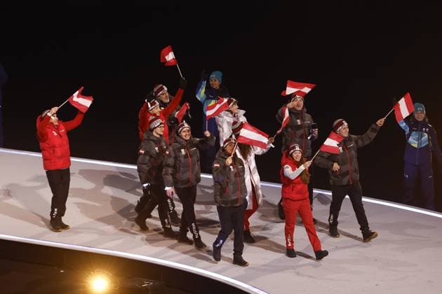 MILAN , 06-02-2026 , Milano San Siro Olympic Stadium , Olympic Winter games, Winterspiele,Spiele, Summer games 2026 Milano , Opening ceremony , Picture shows , Team Austria Olympic Winter Games 2026 - Opening ceremony  x201347533x Copyright: