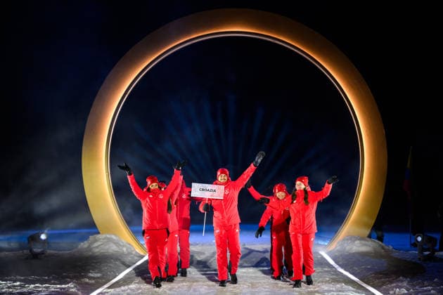 260206 Athletes of Croatia during the Opening Ceremony of the 2026 Winter Olympics on February 6, 2026 in Predazzo. Photo: Maxim Thore BILDBYRAN kod MT MT0960 bbeng Olympic Games, Olympische Spiele, Olympia, OS olympics winter olympics os ol olympiska spel vinter-os olympiske leker milano cortina 2026 milan cortina 2026 milano cortina 2026 olympic games milano cortina 2026 winter olympic games milano cortina-os milano cortina-ol vinter-ol opening ceremony invigning invigningsceremoni *** 260206 Athletes of Croatia during the Opening Ceremony of the 2026 Winter Olympics on February 6, 2026 in Predazzo Photo Maxim Thore BILDBYRAN code MT MT0960 bbeng olympic games olympics winter olympics os ol olympiska spel vinter os olympiske leker milano cortina 2026 milan cortina 2026 milano cortina 2026 olympic games milano cortina 2026 winter olympic games milano cortina os milano cortina ol vinter ol opening ceremony invigning invigningsceremoni  Copyright: MAXIMxTHORE BB260206MT111