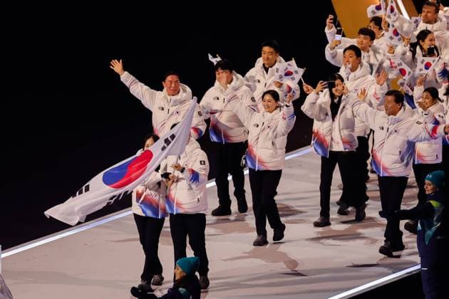 Team of Korea Opening Ceremony, Opening Ceremony - Milano Cortina 2026 Winter Olympics: Day 0, Opening Ceremony - Milano Cortina 2026 Winter Olympics: Day 0, San Siro Stadium, February 6, 2026, Milan, Italy.