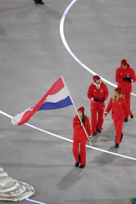 Winter Olympics - Opening Ceremony - Milan Team Croatia at the Opening ceremony of the Milano Cortina 2026 Winter Olympic Games, Olympische Spiele, Olympia, OS at San Siro stadium (Milano Olympic Stadium), in Milan on February 6, 2026. Photo by Alexis Jumeau ABACAPRESS.COM Milan Italy  Copyright: xJumeauxAlexis ABACAx