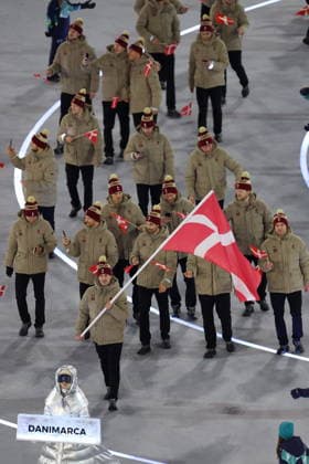 Winter Olympics - Opening Ceremony - Milan Team Denmark at the Opening ceremony of the Milano Cortina 2026 Winter Olympic Games, Olympische Spiele, Olympia, OS at San Siro stadium (Milano Olympic Stadium), in Milan on February 6, 2026. Photo by Alexis Jumeau ABACAPRESS.COM Milan Italy  Copyright: xJumeauxAlexis ABACAx