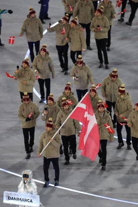 Winter Olympics - Opening Ceremony - Milan Team Denmark at the Opening ceremony of the Milano Cortina 2026 Winter Olympic Games, Olympische Spiele, Olympia, OS at San Siro stadium (Milano Olympic Stadium), in Milan on February 6, 2026. Photo by Alexis Jumeau ABACAPRESS.COM Milan Italy  Copyright: xJumeauxAlexis ABACAx