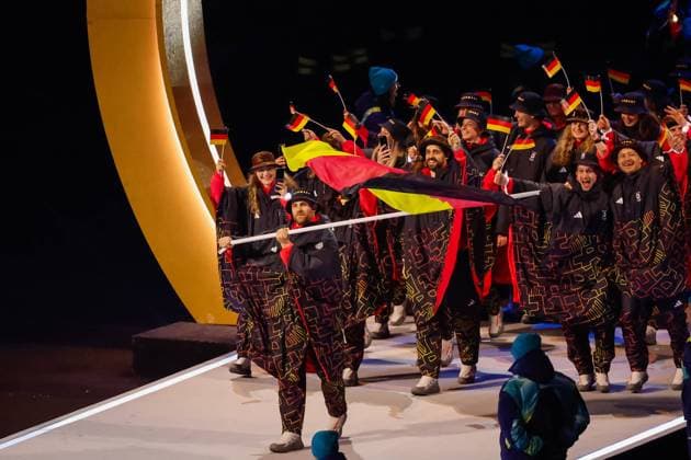 Team of Germany Opening Ceremony, Opening Ceremony - Milano Cortina 2026 Winter Olympics: Day 0, Opening Ceremony - Milano Cortina 2026 Winter Olympics: Day 0, San Siro Stadium, February 6, 2026, Milan, Italy.