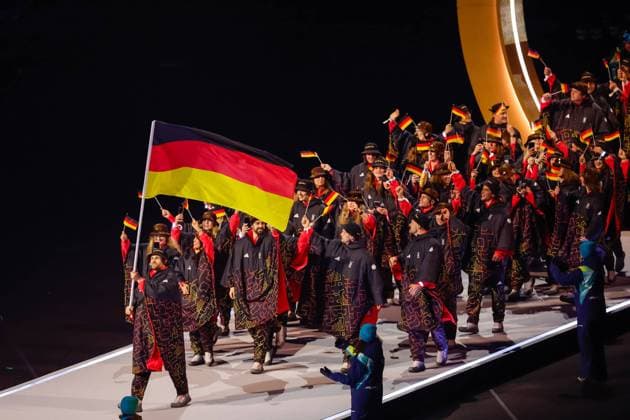 Team of Germany Opening Ceremony, Opening Ceremony - Milano Cortina 2026 Winter Olympics: Day 0, Opening Ceremony - Milano Cortina 2026 Winter Olympics: Day 0, San Siro Stadium, February 6, 2026, Milan, Italy.
