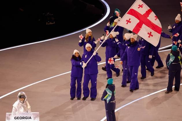 Team of Georgia Opening Ceremony, Opening Ceremony - Milano Cortina 2026 Winter Olympics: Day 0, Opening Ceremony - Milano Cortina 2026 Winter Olympics: Day 0, San Siro Stadium, February 6, 2026, Milan, Italy.