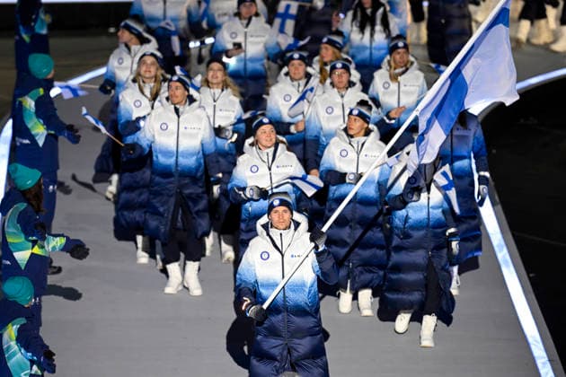 MILAN, ITALY 20260206 Finland during the Olympic opening ceremony at San Siro in Milan during the Milan Cortina Olympics. *** The image is included in the SPORTS PACKAGE. For others PAYMENT IMAGE ** MILANO ITALY x10070x *** MILAN, ITALY 20260206 Finland during the Olympic opening ceremony at San Siro in Milan during the Milan Cortina Olympics The image is included in the SPORTS PACKAGE For others PAYMENT IMAGE MILANO ITALY x10070x  Copyright: xJessicaxGow TTx OLYMPICS 2026 OPENING MILAN