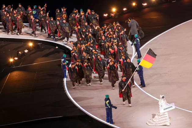 OLYMPICS - Winter Olympic Games, Olympische Spiele, Olympia, OS Milano Cortina 2026 MILAN,ITALY,06.FEB.26 - OLYMPICS - Winter Olympic Games Milano Cortina 2026, opening ceremony. Image shows Team GER.  GEPAxpictures xMatthiasxTrinkl