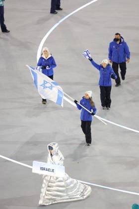 Winter Olympics - Opening Ceremony - Milan Team Israel at the Opening ceremony of the Milano Cortina 2026 Winter Olympic Games, Olympische Spiele, Olympia, OS at San Siro stadium (Milano Olympic Stadium), in Milan on February 6, 2026. Photo by Alexis Jumeau ABACAPRESS.COM Milan Italy  Copyright: xJumeauxAlexis ABACAx