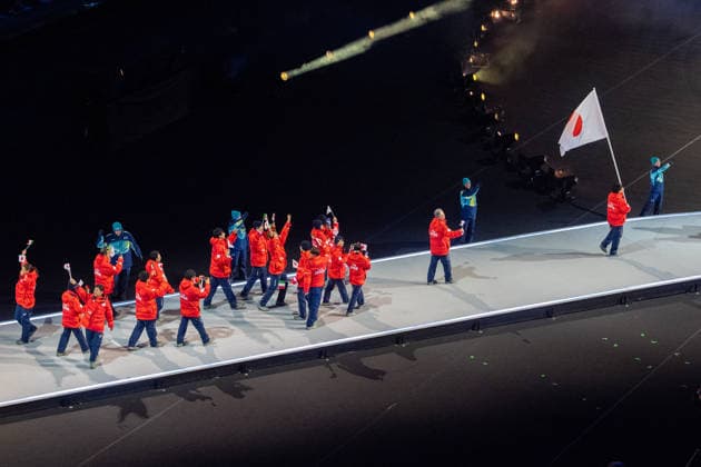 2026-02-06 - Milano Cortina 2026 Winter Olympics MILAN, ITALY - FEBRUARY 6: The Japanese Olympic team during the opening ceremony of the Milano Cortina 2026 Winter Olympics at the San Siro Stadium on February 6, 2026 in Milan, Italy Milan San Siro Stadium Italy Content not available for redistribution in The Netherlands directly or indirectly through any third parties. Copyright: xAndrexWeeningx