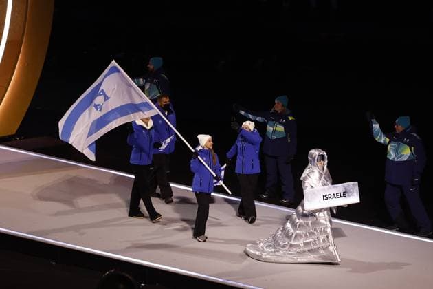MILAN , 06-02-2026 , Milano San Siro Olympic Stadium , Olympic Winter games, Winterspiele,Spiele, Summer games 2026 Milano , Opening ceremony , Picture shows , Team Israel Olympic Winter Games 2026 - Opening ceremony  x201348826x Copyright: