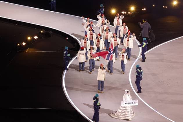 MILAN , 06-02-2026 , Milano San Siro Olympic Stadium , Olympic Winter games, Winterspiele,Spiele, Summer games 2026 Milano , Opening ceremony , Picture shows , Team Norway Olympic Winter Games 2026 - Opening ceremony  x201348849x Copyright:
