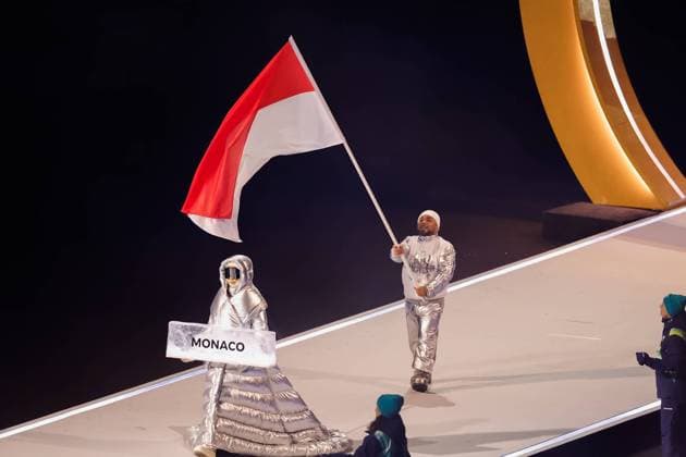 Arnaud Alessandria of Monaco Opening Ceremony, Opening Ceremony - Milano Cortina 2026 Winter Olympics: Day 0, Opening Ceremony - Milano Cortina 2026 Winter Olympics: Day 0, San Siro Stadium, February 6, 2026, Milan, Italy.