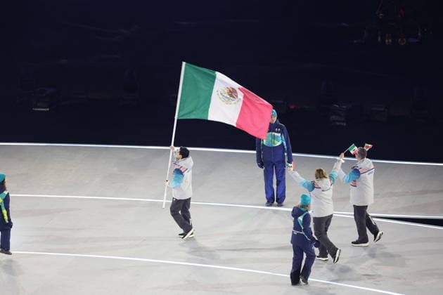 Winter Olympics - Opening Ceremony - Milan Team Mexico at the Opening ceremony of the Milano Cortina 2026 Winter Olympic Games, Olympische Spiele, Olympia, OS at San Siro stadium (Milano Olympic Stadium), in Milan on February 6, 2026. Photo by Alexis Jumeau ABACAPRESS.COM Milan Italy  Copyright: xJumeauxAlexis ABACAx