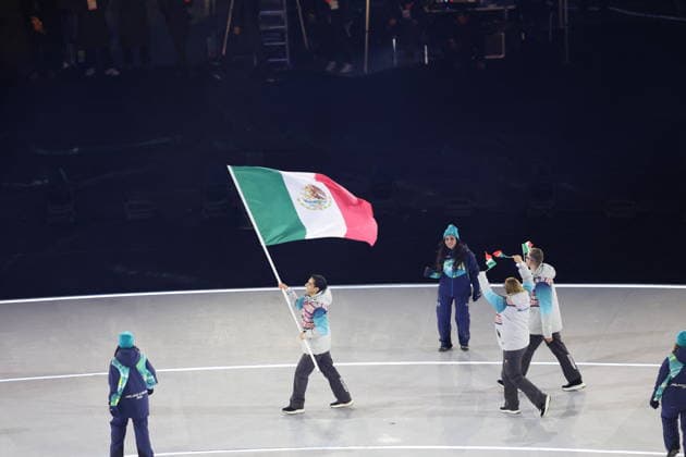 Winter Olympics - Opening Ceremony - Milan Team Mexico at the Opening ceremony of the Milano Cortina 2026 Winter Olympic Games, Olympische Spiele, Olympia, OS at San Siro stadium (Milano Olympic Stadium), in Milan on February 6, 2026. Photo by Alexis Jumeau ABACAPRESS.COM Milan Italy  Copyright: xJumeauxAlexis ABACAx