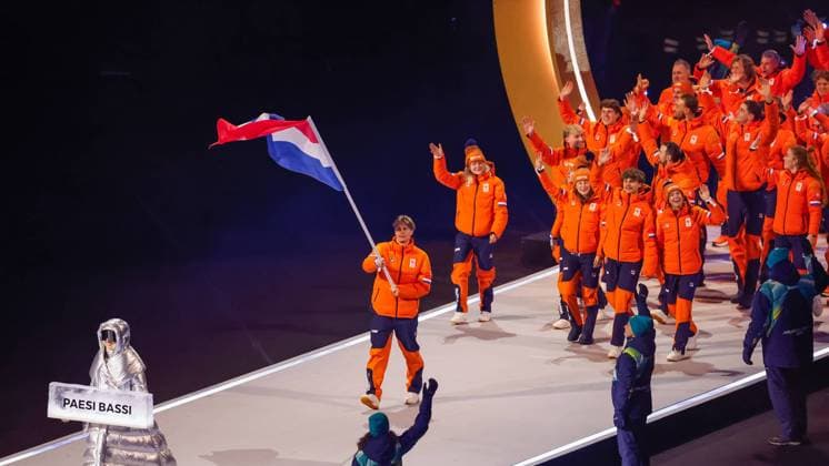 Jens van ™t Wout of the Netherlands Opening Ceremony, Opening Ceremony - Milano Cortina 2026 Winter Olympics: Day 0, Opening Ceremony - Milano Cortina 2026 Winter Olympics: Day 0, San Siro Stadium, February 6, 2026, Milan, Italy.
