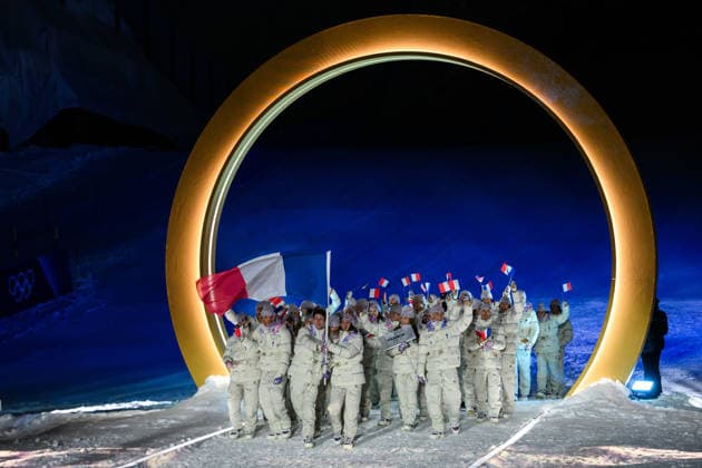 260206 Athletes and flag bearer Chloe Trespeuch and Clement Noel of France during the Opening Ceremony of the 2026 Winter Olympics on February 6, 2026 in Livigno. Photo: Vegard Grott BILDBYRAN kod VG VG0860 bbeng Olympic Games, Olympische Spiele, Olympia, OS olympics winter olympics os ol olympiska spel vinter-os olympiske leker milano cortina 2026 milan cortina 2026 milano cortina 2026 olympic games milano cortina 2026 winter olympic games milano cortina-os milano cortina-ol vinter-ol opening ceremony invigning invigningsceremoni apningsseremoni *** 260206 Athletes and flag bearer Chloe Trespeuch and Clement Noel of France during the Opening Ceremony of the 2026 Winter Olympics on February 6, 2026 in Livigno Photo Vegard Grott BILDBYRAN code VG VG0860 bbeng olympic games olympics winter olympics os ol olympic games winter os olympic games milano cortina 2026 milan cortina 2026 milano cortina 2026 olympic games milano cortina 2026 winter olympic games milano cortina os milano cortina ol winter ol opening ceremony invigning invigningsceremoni apningsseremoni  Copyright: VEGARDxGRoTT BB260206VG040