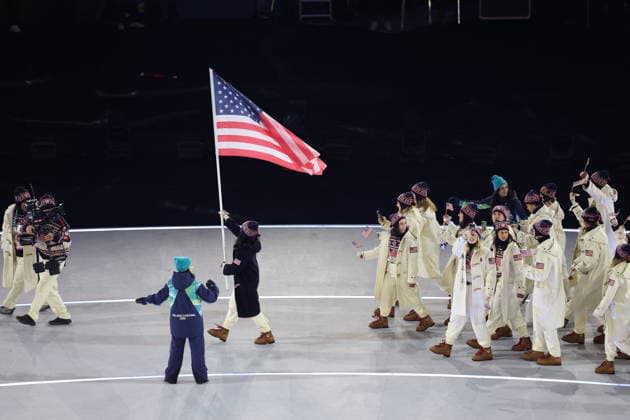 Winter Olympics - Opening Ceremony - Milan Team USA at the Opening ceremony of the Milano Cortina 2026 Winter Olympic Games, Olympische Spiele, Olympia, OS at San Siro stadium (Milano Olympic Stadium), in Milan on February 6, 2026. Photo by Alexis Jumeau ABACAPRESS.COM Milan Italy  Copyright: xJumeauxAlexis ABACAx