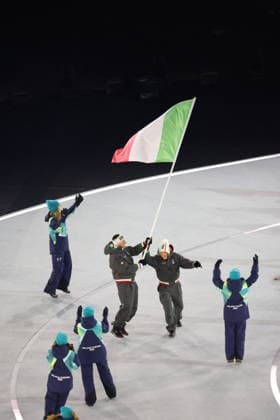 Winter Olympics - Opening Ceremony - Milan Team Italy at the Opening ceremony of the Milano Cortina 2026 Winter Olympic Games, Olympische Spiele, Olympia, OS at San Siro stadium (Milano Olympic Stadium), in Milan on February 6, 2026. Photo by Alexis Jumeau ABACAPRESS.COM Milan Italy  Copyright: xJumeauxAlexis ABACAx