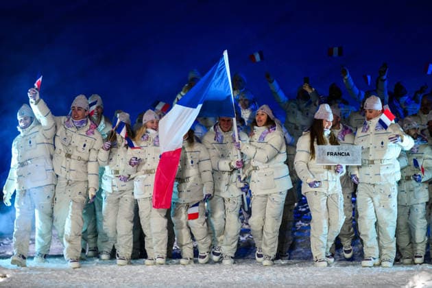 260206 Athletes and flag bearer Chloe Trespeuch and Clement Noel of France during the Opening Ceremony of the 2026 Winter Olympics on February 6, 2026 in Livigno. Photo: Vegard Grott BILDBYRAN kod VG VG0860 bbeng Olympic Games, Olympische Spiele, Olympia, OS olympics winter olympics os ol olympiska spel vinter-os olympiske leker milano cortina 2026 milan cortina 2026 milano cortina 2026 olympic games milano cortina 2026 winter olympic games milano cortina-os milano cortina-ol vinter-ol opening ceremony invigning invigningsceremoni apningsseremoni *** 260206 Athletes and flag bearer Chloe Trespeuch and Clement Noel of France during the Opening Ceremony of the 2026 Winter Olympics on February 6, 2026 in Livigno Photo Vegard Grott BILDBYRAN code VG VG0860 bbeng olympic games olympics winter olympics os ol olympic games winter os olympic games milano cortina 2026 milan cortina 2026 milano cortina 2026 olympic games milano cortina 2026 winter olympic games milano cortina os milano cortina ol winter ol opening ceremony invigning invigningsceremoni apningsseremoni  Copyright: VEGARDxGRoTT BB260206VG041