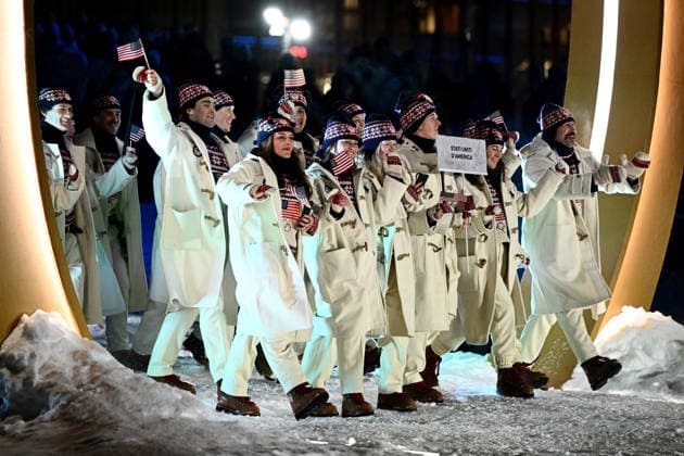 2026 WINTER Olympic Games, Olympische Spiele, Olympia, OS Team USA during the Opening Ceremony of the 2026 Milano Cortina Winter Olympic Games at Livigno Snow Park, in Italy, Friday, February 6, 2026. ( NO ARCHIVING, EDITORIAL USE ONLY LVIGNO SONDRIO ITALY  Copyright: xDANxHIMBRECHTSx 20260207152822293462
