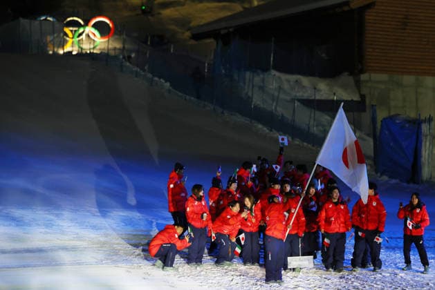 Japan Delegation (JPN), FEBRUARY 6, 2026 : Milano Cortina 2026 Olympic Winter games, Winterspiele,Spiele, Summer games Opening Ceremony at Livigno Snow Park in Livigno, Italy.  aflo_318732911