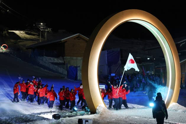 Japan Delegation (JPN), FEBRUARY 6, 2026 : Milano Cortina 2026 Olympic Winter games, Winterspiele,Spiele, Summer games Opening Ceremony at Livigno Snow Park in Livigno, Italy.  aflo_318732915