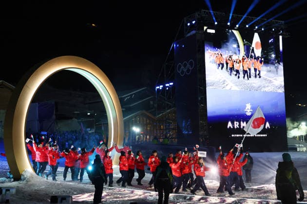 Japan Delegation (JPN), FEBRUARY 6, 2026 : Milano Cortina 2026 Olympic Winter games, Winterspiele,Spiele, Summer games Opening Ceremony at Livigno Snow Park in Livigno, Italy.  aflo_318732927