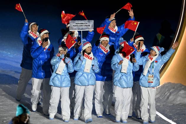 Predazzo, Italy, February 06th 2026. Opening Ceremony of the Olympic Winter games, Winterspiele,Spiele, Summer games 2026 in Predazzo, Italy. (Photo by Igor Kupljenik Sports Press Photo)  Copyright: xIgorxKupljenikx xSPPx Sportspressphoto_SPR89062